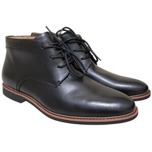 Tommy Hilfiger Men Rosell Plain Toe Chukka Boots Size US 9.5M Black Faux Leather